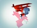 Animação 3D de um aviao feito em POV-RAY