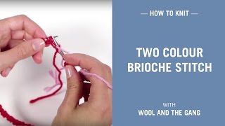 Two colour brioche stitch