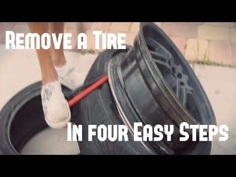 rim tyre - This is a video showing how to take a low profile tire off of a rim. I do not suggest trying this in any way.