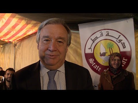 غوتيريس يوجه نداءً إنسانياً لدعم السوريين ويقدم الشكر لدولة قطر