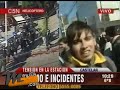 Salvaje ataque a tren en castelar