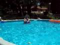 PAULINE PLAYING BALL IN POOL-WORKING SWOLLEN JOINTS IN HANDS