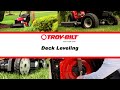 Level the Cutting Deck of Your Troy-Bilt Riding Mower