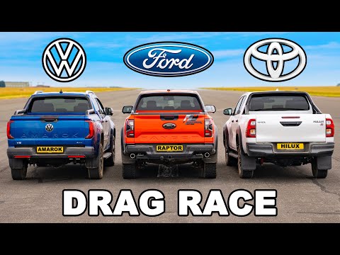 Ford Ranger Raptor vs Toyota Hilux GR Sport vs VW Amarok II