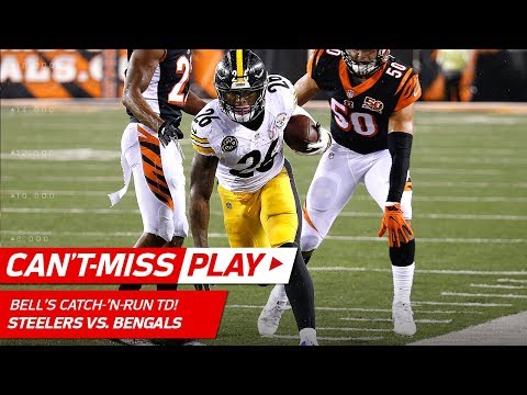 Video: Le'Veon Bell's Ridiculous Tight Rope TD vs. Cincinnati! | Can't-Miss Play | NFL Wk 13 Highlights
