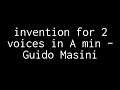 INVENTION FOR 2 VOICES IN A MINOR