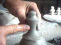 SIMON LEACH- throwing a stopper for a wine flagon