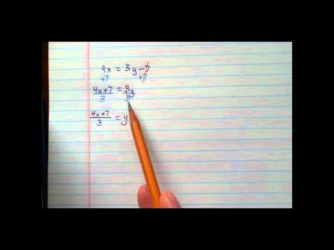 how to isolate the y variable