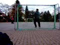 Schu�, Pfosten, Kopf, aua