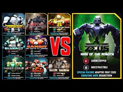 Real Steel WRB ALL UW I VS ZEUS KING OF THE ROBOTS Series Fights (Живая Сталь)