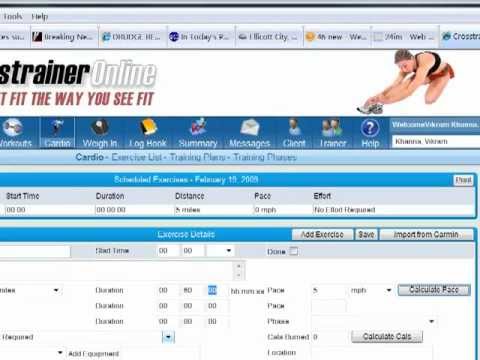 fitness software - Crosstrainer Pro Online Fitness software review/overview. This is a view going through a little bit about what Crosstrainer Pro online fitness software has t...