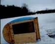 Ice Fishing on Silver Lake for Rainbow Trout in a Wind Storm