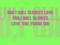 i will always love you with lyrics