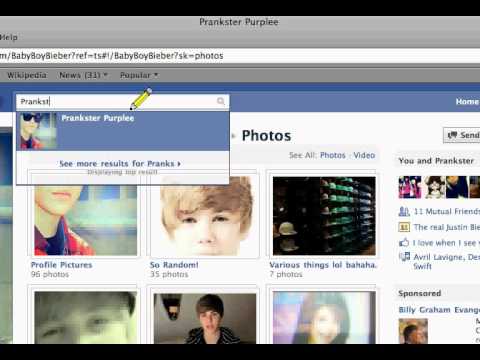 how to justin bieber on facebook