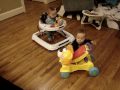 Henry whistles and plays