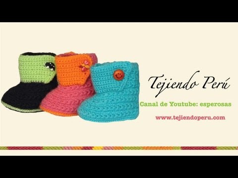 Botitas tejidas en crochet para bebe de 0 a 3 meses (Parte 1: suela)
