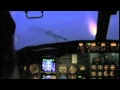 Bad Weather Landing Brussels Cockpit B737-500