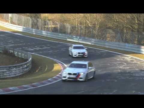 Twin F10 M5 ring taxis testing on the Nurburgring preparing for ring taxi