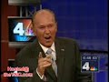 falling model cracks up news anchor