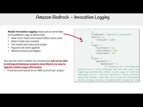 Amazon Bedrock Invocation Logging - AWS AI Practitioner AIF-C01