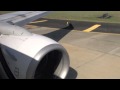VH-VXQ Qantas Boeing 737-800 Take off No1 Engine View Turbine Row 4