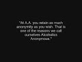 WARNING - Sponsors in Alcoholics Anonymous