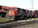 CN eastbound Fright does early moring work