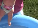 Maddie's first pool experience