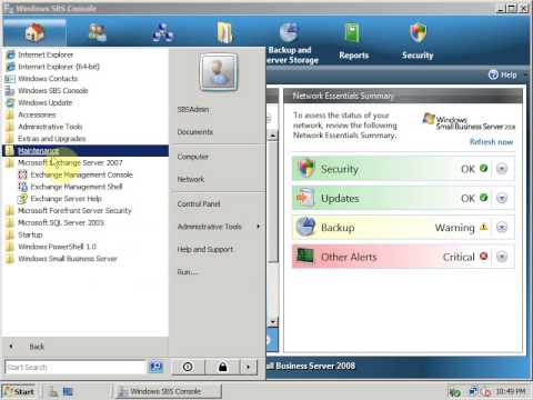 how to repair sbs 2008 installation
