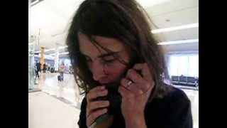 phone box in airport.