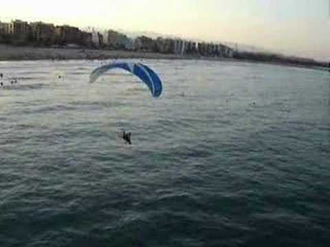 Flying over the mediterranean sea in ...