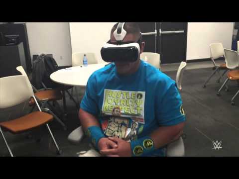 John Cena tries on Oculus VR