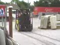 Ant McPartlin driving a forklift truck