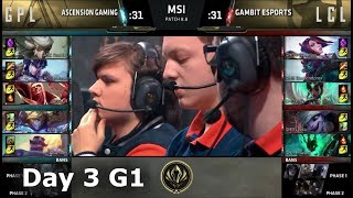 Ascension Gaming vs Gambit Esports | Day 3 LoL MSI 2018 Play-In Group Stage | ASC vs GMB