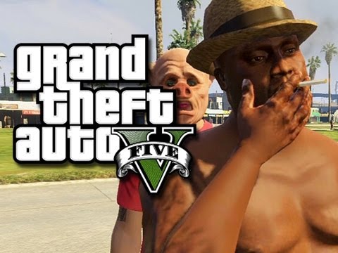 GTA 5 Online Stunts - Driving on Titans! (GTA V Fails and Funny Moments!) KYR SP33DY