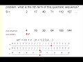 Nth Term of a Quadratic Sequence - difference method