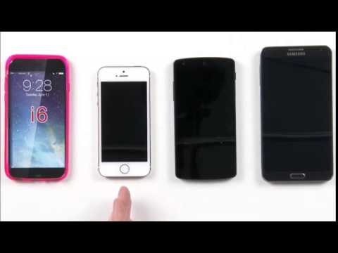 Leaked iPhone 6 case compared to size of iPhone 5S, Nexus 5, Note 3