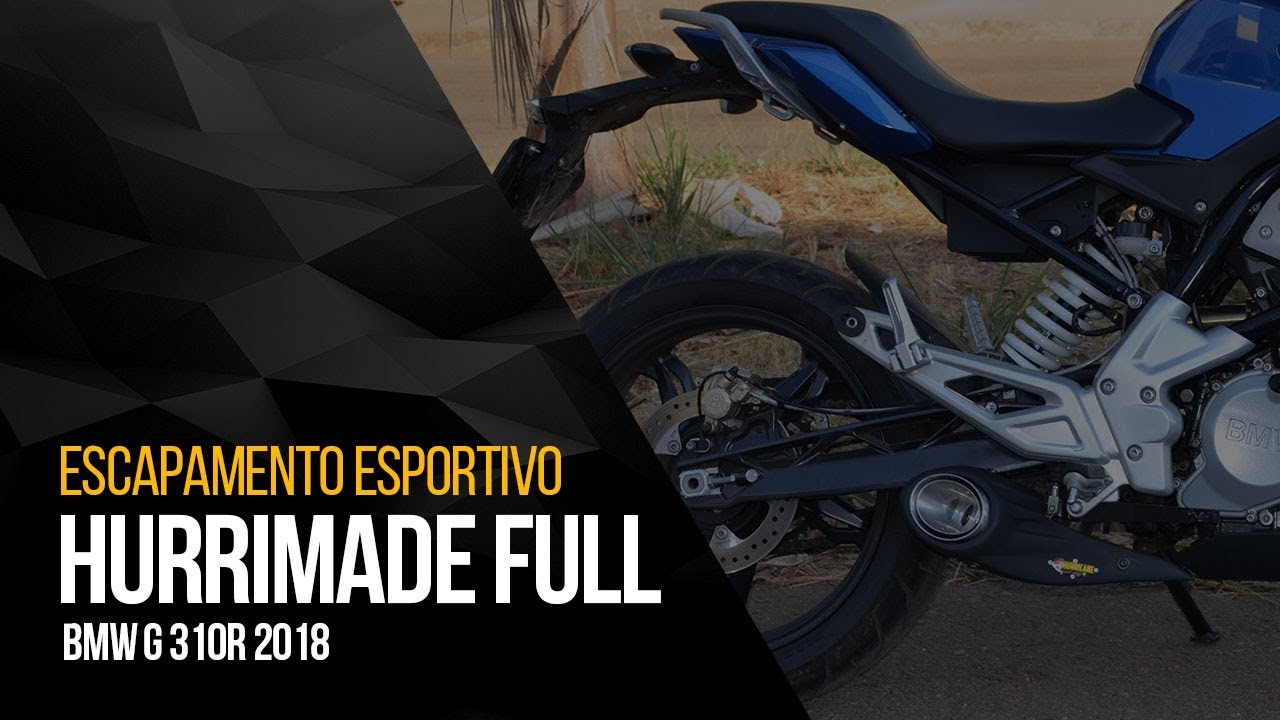 Capa do vídeo  Escapamento Hurrimade Evolution Full BMW G 310R 2017 a 2022