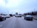 Train smashes truck trailer - accident, big rig, crash, railroad crossing, train, semi