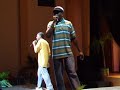 two young artists performing at a fashion show in montserrat