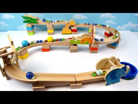 Toddler Learning Video for Kids Teach Colors Children Toy Imaginarium Safari Marble Maze Run Race