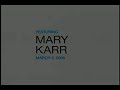 lunch poems: mary karr