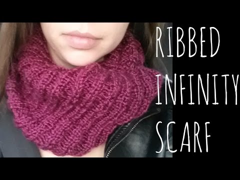 how to knit easy infinity scarf