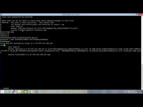 how to recover grub password in rhel 6