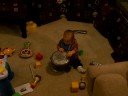 Grant playing the drums