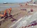 Blackpool promenade digger panoramic view