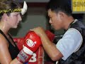 Kristen (Australia) (Tiger Muay Thai) wins 2nd rd. KO at Patong