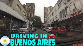 Driving in Buenos Aires. Car cab ride Argentina. Buenos Aires