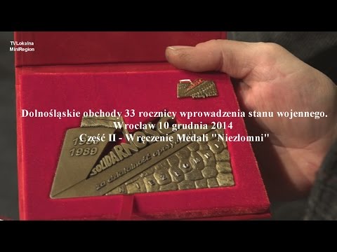 Click to View : Dolnośląskie obchody 33 rocznicy wprowadzenia stanu wojennego. Część II Uroczystość wręczenia medali