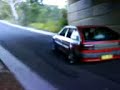Massive FWD Burnout Ford Laser